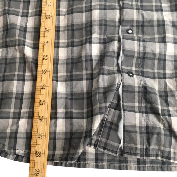 5.11 Tactical Shirt Mens Large Gray Plaid Short Sleeve Snap  Up Outdoor Camp - Picture 3 of 13